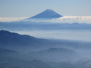 終了点に着くと、富士山がどーん。